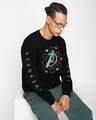 Shop Men's Black Avenger Typogarphy Sweatshirt-Front