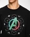 Shop Men's Black Avenger Typogarphy Sweatshirt