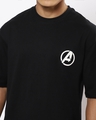 Shop Men's Black Avengers Graphic Printed Oversized T-shirt