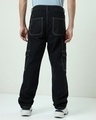 Shop Men's Black Baggy Cargo Jeans-Design