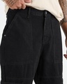 Shop Men's Black Baggy Fit Carpenter Mid-Rise Jeans