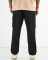 Shop Men's Black Baggy Oversized Cargo Parachute Pants-Design