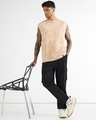 Shop Men's Black Baggy Oversized Cargo Parachute Pants-Full
