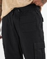 Shop Men's Black Baggy Oversized Cargo Parachute Pants