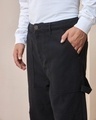 Shop Men's Black Baggy Straight Fit Carpenter Jeans