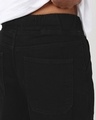 Shop Men's Black Washed Straight Fit Mid-Rise Jeans