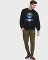 Shop Men's Black Balance Baby Graphic Printed Oversized Sweatshirt-Design