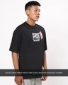 Shop Men's Black Bang Graphic Printed Oversized T-shirt-Design