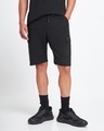 Shop Men's Black Basic Cargo Shorts-Front
