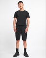 Shop Men's Black Basic Cargo Shorts-Full