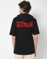 Shop Men's Black Batman Typography Oversized Hoodie T-shirt-Design