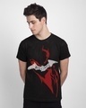 Shop Men's Black  Batman Knight T-shirt-Front