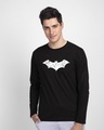 Shop Men's Black Batman Logo Glow In Dark (BML) Printed T-shirt-Front