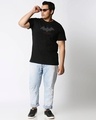 Shop Men's Black Batman Outline Logo Graphic Print Plus Size T-shirt-Full