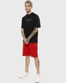 Shop Men's Black Batman Outline Logo Graphic Printed Oversized T-shirt-Full