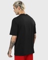 Shop Men's Black Batman Outline Logo Graphic Printed Oversized T-shirt-Full
