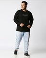 Shop Men's Black Batman Outline Logo Graphic Printed Plus Size T-shirt-Full