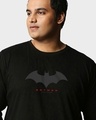 Shop Men's Black Batman Outline Logo Graphic Printed Plus Size T-shirt