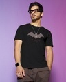 Shop Men's Black Batman Outline Logo T-shirt-Front