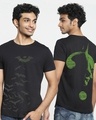 Shop Men's Black Batman Riddle Apple Cut T-shirt-Front