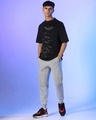 Shop Men's Black Batman Riddle Graphic Printed Oversized T-shirt-Full
