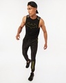 Shop Men's Black Batman Typography Training Joggers-Full