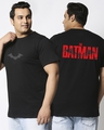Shop Men's Black Batman Vengeance Placeholder Printed Plus Size T-shirt-Front