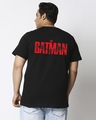 Shop Men's Black Batman Vengeance Placeholder Printed Plus Size T-shirt-Design