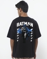 Shop Men's Black Batman X Manga Graphic Printed Oversized T-shirt-Design