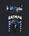 Shop Men's Black Batman X Manga Graphic Printed Oversized T-shirt