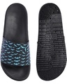 Shop Men's Black Bats Printed Sliders-Full