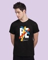 Shop Men's Black Be A Human Typography T-shirt-Front