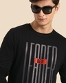 Shop Men's Black Be a Leader Typography T-shirt