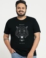 Shop Men's Black Beast Within Graphic Printed Plus Size T-shirt-Front