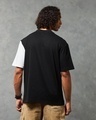 Shop Men's Black & White Iron Man Color Block Oversized T-shirt-Full