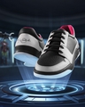 Shop Tony Stark Black & Beige Color Block Low Top Sneakers-Front