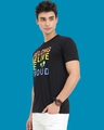 Shop Men's Black Belong Belive Be Proud Typography T-shirt-Full