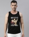 Shop Men's Black Besto Frendo - Jujutsu Kaisen Anime Vest-Front