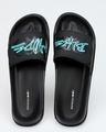 Shop Men's Black Blaze Mode Printed Velcro Sliders