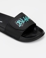 Shop Men's Black Blaze Mode Printed Velcro Sliders
