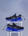 Shop Men's Black & Blue Good Vibes Color Block Sneakers-Front