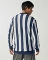 Shop Men's White & Blue Striped Oversized Sweater-Full