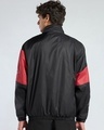 Shop Men's Black & Bold Red Color Block Oversized Windcheater Jacket-Design