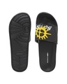 Shop Men's Black Bomb Squad Printed Velcro Sliders-Full