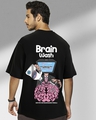 Shop Men's Black Brain Wash Graphic Printed Oversized T-shirt-Front