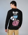 Shop Men's Black Brain Wash Graphic Printed Oversized T-shirt-Front