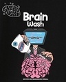 Shop Men's Black Brain Wash Graphic Printed Oversized T-shirt