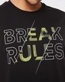 Shop Men's Black Break Rules Typography T-shirt