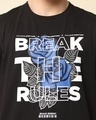 Shop Men's Black Break The Rules Puff Printed T-Shirt