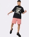 Shop Men's Black Breaking The Rules Graphic Printed Oversized T-shirt
